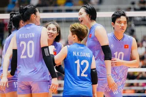 Đội tuyển bóng chuyền nữ Việt Nam đang giữ mạch toàn thắng trong các trận đã thi đấu. Ảnh: AVC