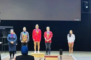 Lực sĩ Y Liên có tấm HCV tại giải vô địch Đông Nam Á 2025. Ảnh: NGUYỄN HUY