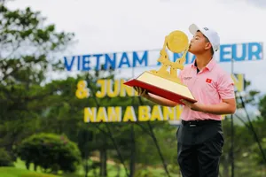 Nguyễn Trọng Hoàng giành ngôi vô địch giải nghiệp dư quốc gia 2025 đồng thời có suất dự SEA Games 33-2025. Ảnh: VGA