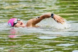 Các VĐV đang thi đấu giải triathlon vô địch câu lạc bộ quốc gia 2025 ở Bà Rịa-Vũng Tàu. Ảnh: ENJOYSPORT