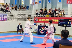 Giải karate vô địch quốc gia luôn thu hút những võ sĩ hàng đầu thi đấu mang lại chuyên môn cao nhất. Ảnh: MINH MINH