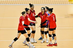 Đội nữ Geleximco Thái Bình vẫn tập luyện chuyên môn thời gian qua và đảm bảo tinh thần tốt nhất. Ảnh: DŨNG PHƯƠNG