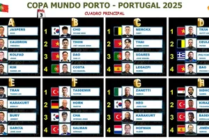 Các cơ thủ đã được bốc thăm vào bảng đấu chính tại World Cup carom ở Bồ Đào Nha. Ảnh: RM