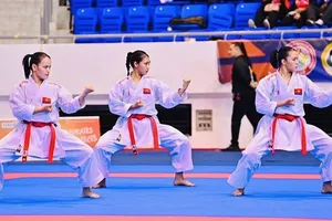 Võ sĩ karate Việt Nam đang chuẩn bị chuyên môn với quyết tâm cao nhất hướng tới SEA Games 33-2025. Ảnh: AKF