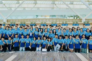 Đội bơi TPHCM dự giải vô địch trẻ quốc gia 2025 ở Đà Nẵng. Ảnh: HCMSWIMMING