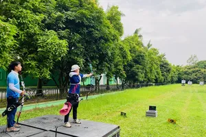 Đội tuyển bắn cung Việt Nam sẽ được trang bị ứng dụng AI vào chương trình tập luyện, huấn luyện tới đây. Ảnh: MINH MINH