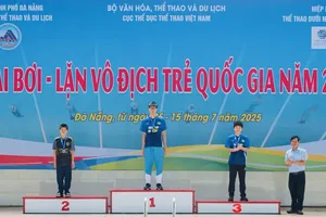 Vận động viên bơi trẻ TPHCM có các kết quả quan trọng để đứng đầu giải bơi vô địch trẻ quốc gia 2025. Ảnh: VASA