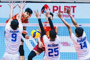 Cầu thủ bóng chuyền nam Việt Nam đã có chiến thắng đầu tiên tại chặng 2 giải đấu. Ảnh: SEAV.LEAGUE2025