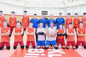 Đội tuyển bóng chuyền nam Việt Nam tại chặng 2 SEA V.League 2025. Ảnh: SEAVLEAGUE
