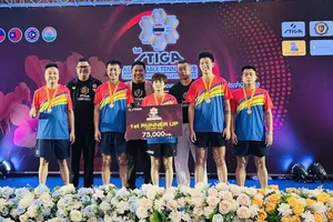 Nguyễn Khoa Diệu Khánh và đồng đội có kết quả á quân tại giải đấu. Ảnh: TABLE TENNIS REVIEW