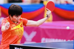 Tay vợt Nguyễn Khoa Diệu Khánh là đại diện của thể thao TPHCM được tập trung đội tuyển bóng bàn quốc gia năm nay. Ảnh: DŨNG PHƯƠNG 