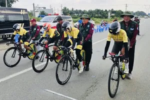Đội nữ TPHCM 1 đã thi đấu và giành HCB trong nội dung tính giờ đồng đội nữ 3km. Ảnh: CYCLINGNEWS