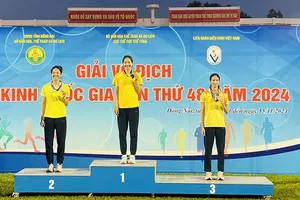 Phạm Quỳnh Giang (1) lỡ cơ hội bảo vệ ngôi vô địch nhảy cao nữ từng đạt được ở năm 2024 tại giải quốc gia năm nay. Ảnh: MINH MINH