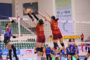 Đội tuyển bóng chuyền nữ Việt Nam đã có chiến thắng trước đội Philippines. Ảnh: SEAVLEAGUE