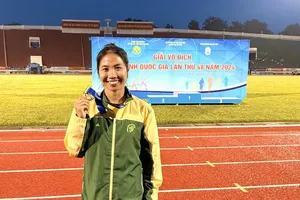 Hà Thị Thu đã tiếp tục giành HCV tại giải vô địch quốc gia 2025 bảo vệ thành công vị trí số 1 từ năm ngoái. Ảnh: MINH MINH