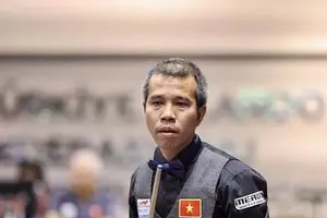 Cơ thủ Trần Quyết Chiến có cơ hội giành hạng ba tại World Games 2025 nếu thi đấu thành công. Ảnh: UMB