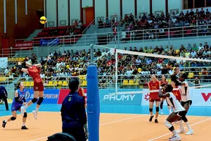 Đội tuyển bóng chuyền nữ Việt Nam đã thắng dễ dàng đội Kenya. Ảnh: MINH MINH