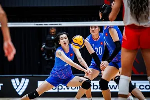 Đội tuyển bóng chuyền nữ Việt Nam sẽ thi đấu với đội Đức vào chiều tối ngày 25-8. Ảnh: FIVB