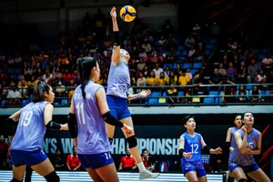 Chủ công Thanh Thúy đã chơi nỗ lực trong trận đấu. Ảnh: FIVB