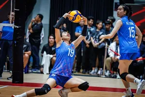 Lâm Oanh đang thi đấu nỗ lực tại giải vô địch thế giới 2025. Ảnh: FIVB
