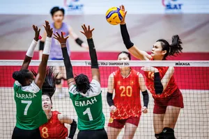 Đội tuyển bóng chuyền nữ Việt Nam tụt bậc sau chuỗi trận thua tại giải vô địch thế giới 2025. Ảnh: FIVB