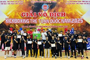 Đội kickboxing trẻ TPHCM thi đấu giành thành tích ở Gia Lai lần này. Ảnh: KICKBOXINGTPHCM