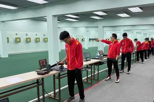 Bắn súng là 1 trong những đội tuyển được thí điểm sử dụng ứng dụng AI thu thập dữ liệu VĐV trong thời điểm hiện tại. Ảnh: MINH MINH