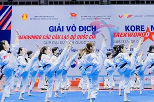 VĐV đang tham dự giải đấu tại Thái Nguyên. Ảnh: V.X.THÀNH