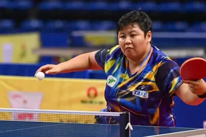 Tay vợt Mai Hoàng Mỹ Trang và đồng đội giành HCV tại giải vô địch đội mạnh quốc gia 2025. Ảnh: DUY LINH