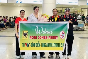 Ngoại binh người Mỹ đã gia nhập đội VTV Bình Điền Long An. Ảnh: VTVBDLA