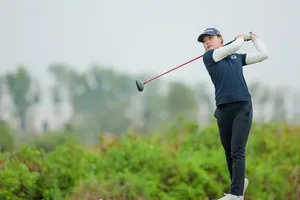 Lê Chúc An là thành viên đội tuyển golf nữ Việt Nam tham dự giải đồng đội tại Singapore. Ảnh: VGA