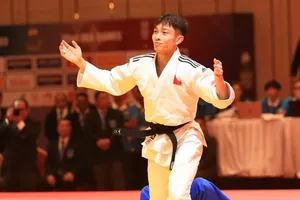 Nguyễn Hoàng Thành là 1 trong những gương mặt có chuyên môn tốt của đội tuyển judo Việt Nam. Ảnh: DŨNG PHƯƠNG