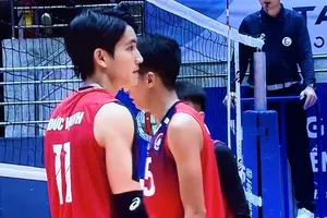 Đội nam Hà Tĩnh đã có chiến thắng đầu tiên tại vòng chung kết giải hạng A toàn quốc 2025. Ảnh: MINH MINH