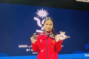 Lực sĩ Y Liên đã giành huy chương quan trọng cho đội cử tạ Việt Nam tại Đại hội thể thao trẻ châu Á 2025. Ảnh: VĂN THẮNG