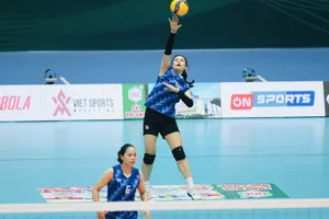 Đội bóng chuyền nữ Quảng Ninh đã thi đấu hiệu quả tại vòng bảng để có suất tứ kết. Ảnh: DŨNG PHƯƠNG