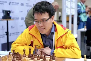 Lê Quang Liêm thi đấu với sự bình tĩnh tại World Cup 2025 ở Ấn Độ để tìm kết quả tốt nhất. Ảnh: FIDE