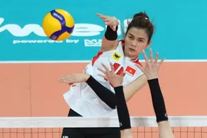 Vi Thị Như Quỳnh từng thi đấu cho VTV Bình Điền Long An tại AVC Champions League 2025. Ảnh: AVC