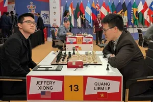 Lê Quang Liêm sẽ thi đấu vòng 4 trong ngày 11-11 tại Ấn Độ. Ảnh: FIDE