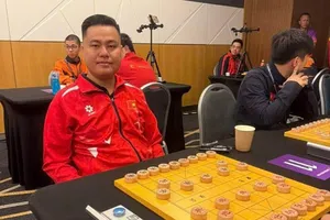 Lại Lý Huynh thi đấu chỉ đạt hạng 4 tại cờ chớp của môn cờ tướng tại Đại hội thể thao trí tuệ châu Á 2025. Ảnh: VXF