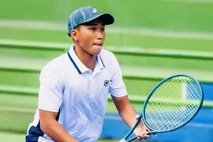 Tay vợt Vũ Hà Minh Đức đã dừng bước tại giải quần vợt M15 ở Malaysia. Ảnh: VTF