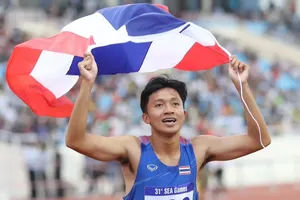 Tuyển thủ Puripol Boonson của Thái Lan tiếp tục tham dự SEA Games 33-2025 trên sân nhà. Ảnh: THAILANDOLYMPIC