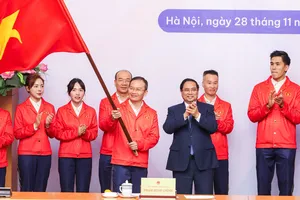 Thủ tướng Chính phủ Phạm Minh Chính chúc Đoàn thể thao Việt Nam lên đường thi đấu thành công tại SEA Games 33-2025. Ảnh: ĐOÀN TTVN