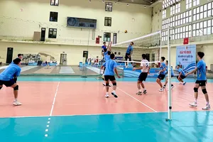 Đội tuyển bóng chuyền nam Việt Nam tập huấn tại Bắc Ninh sau đó tới TPHCM rèn luyện để sẵn sàng tham dự SEA Games 33-2025. Ảnh: MINH CHIẾN