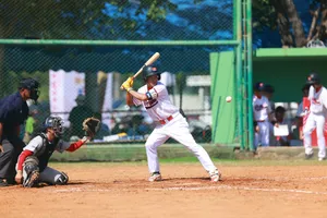 Bóng chày Việt Nam đang tranh tài tại SEA Games 33-2025. Ảnh: DŨNG PHƯƠNG