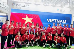 Đội tuyển taekwondo Việt Nam có mặt đầy đủ tại SEA Games 33-2025 để bước vào thi đấu. Ảnh: V.ANH TUẤN