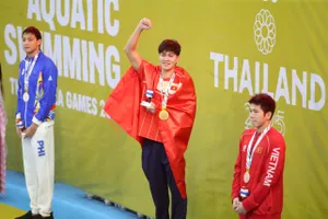 Trần Hưng Nguyên giành tấm HCV tại SEA Games 33-2025. Ảnh: DP
