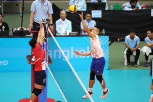 Nguyễn Văn Quốc Duy đã thi đấu tốt trong trận đầu tiên tại SEA Games 33-2025. Ảnh: DŨNG PHƯƠNG