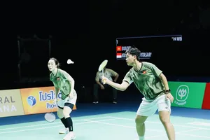 Đội tuyển cầu lông Việt Nam có tấm HCĐ đôi nữ tại SEA Games 33-2025. Ảnh: DP