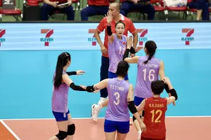 Đội tuyển bóng chuyền nữ Việt Nam đã thắng Philippines để vào chung kết SEA Games 33-2025. Ảnh: DŨNG PHƯƠNG