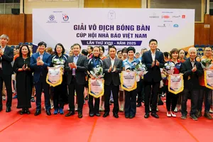 Giải bóng bàn Hội nhà báo Việt Nam năm 2025 đã chính thức khai cuộc. Ảnh: THUẦN THƯ